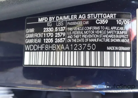 2010 Mercedes-Benz E 350 4Matic из США, поврежденный, VIN WDDHF8HBXAA123750